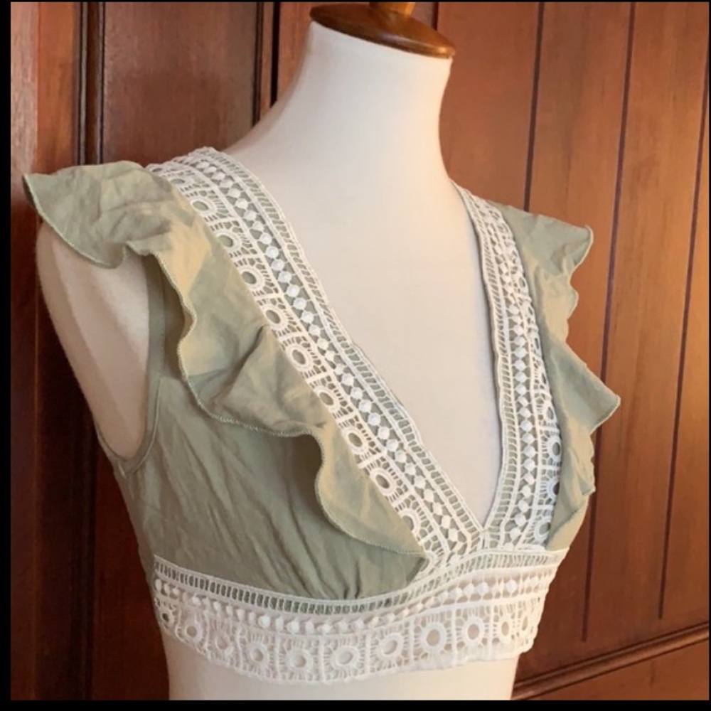 Lace & Tie Crop Top